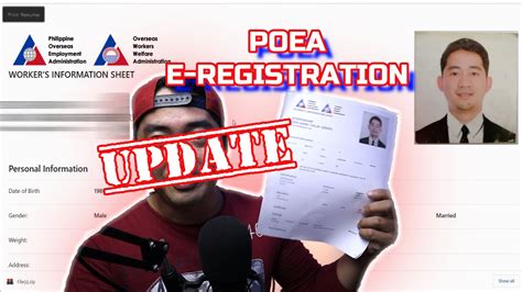 HOW TO UPDATE POEA E REGISTRATION FOR SEAFARERS .
